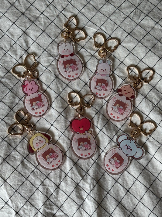 BT21 Tamagotchi keychain