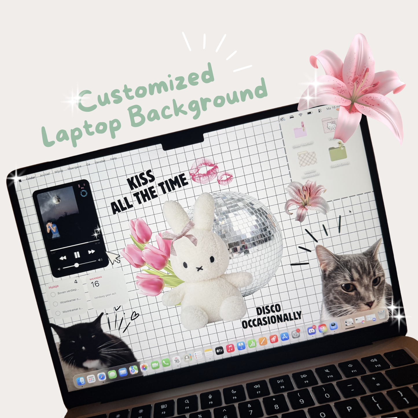 Customized laptop background